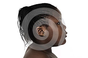 African descent girl is in a shoot