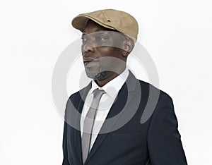 African Descent Man Hat Side Concept