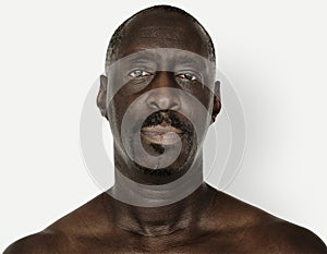 African descent man in a shoot