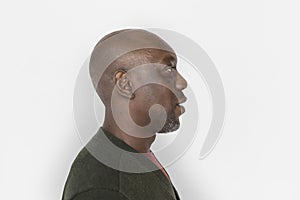 African Descent Man Side Shot Concept