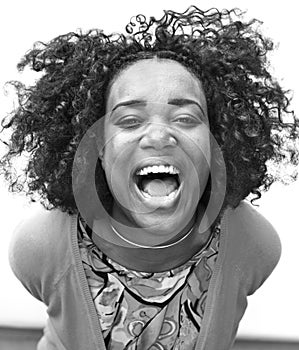 African Descent Teen Girl Smiling Portrait Concept