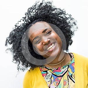 African Descent Teen Girl Smiling Portrait Concept photo