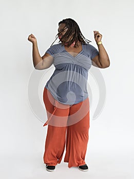 African Descent Woman Dancing in a shoot