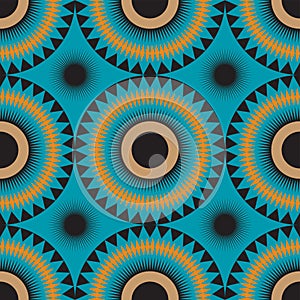 African Design Zigzag Circles in Color photo