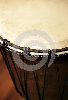 African Djembe drum closeup