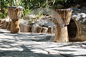 African djembe drums.