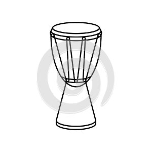 African Djembe Hand Drum Vector