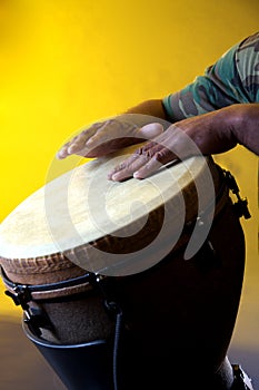 African Djembe With Hands