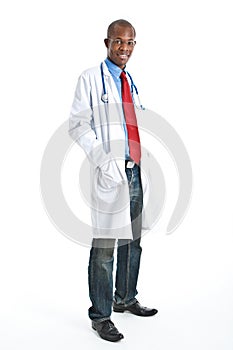 African doctor full length