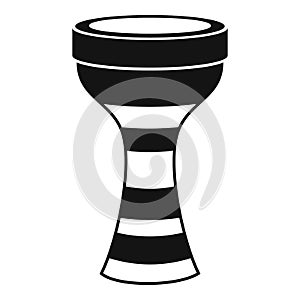 African drum icon, simple style