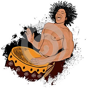 African drummer photo