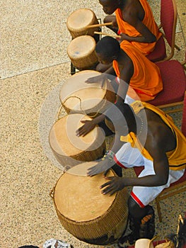 African drummers Uganda men traditional