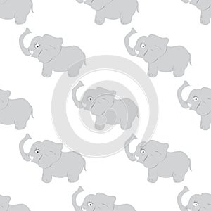 African elephant baby animal Seamless Pattern