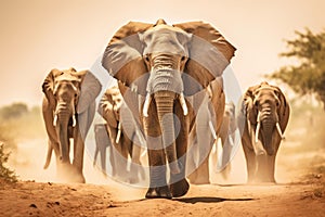 African Elephants Savanna\'s Great Pachyderms
