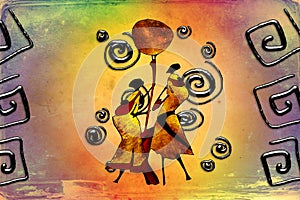 African ethnic retro vintage art