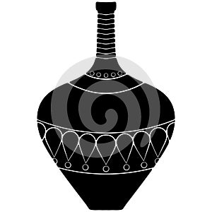 African ethnic vase silhouette