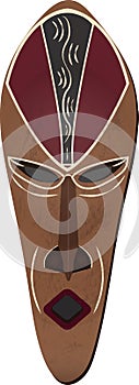 African Ethnical Tribal Mask Illustration