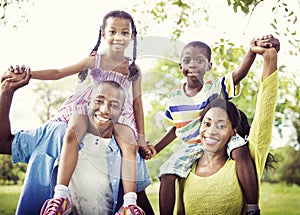 African Family Happiness Holiday Vacation Activity Concept