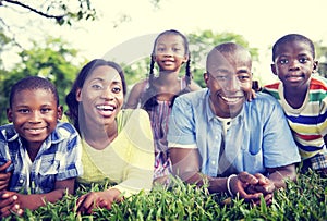 African Family Happiness Holiday Vacation Activity Concept