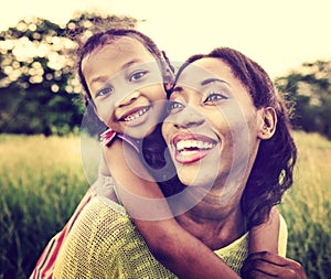 African Family Happiness Holiday Vacation Activity Concept