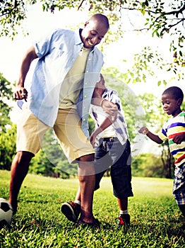 African Family Happiness Holiday Vacation Activity Concept