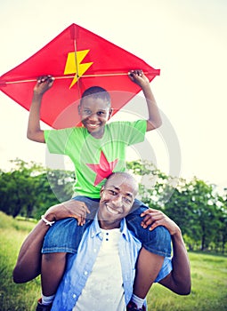 African Family Happiness Holiday Vacation Activity Concept