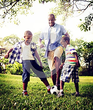 African Family Happiness Holiday Vacation Activity Concept