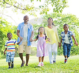 African Family in The Park