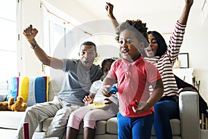 African family spending time together