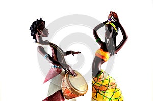 African figures dancing