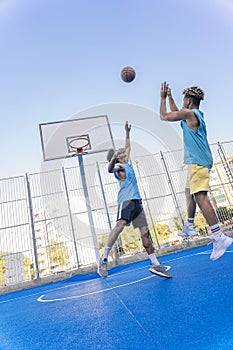 African Friends Playing Basketball