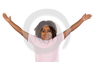 African girl with her arms outstretched