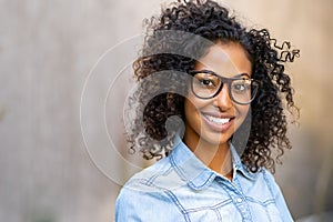 African girl wearing spectacles