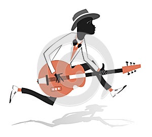 African guitarist illustration
