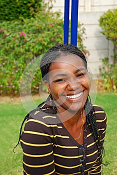 African happy smiling woman
