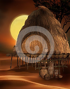 African hut