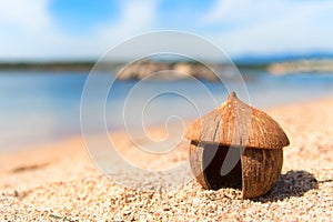 African hut at the beach