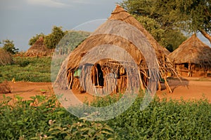 African hut in Ethiopia