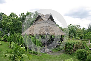 African hut, tropical hut in the nature