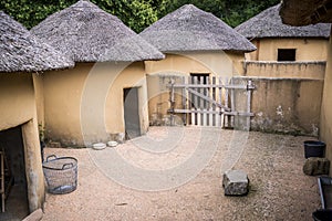 african huts