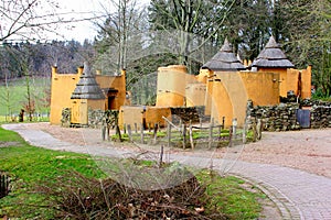 African huts in the Africa Museum, Berg en Dal, Groesbeek, Nijmegen, Netherlands