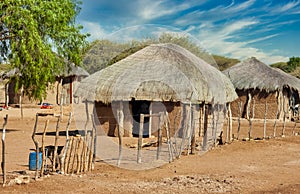 African huts