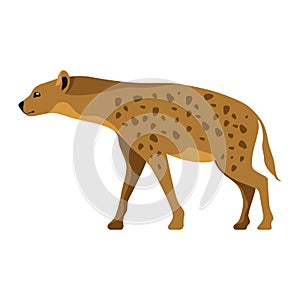 African hyena vector clipart. Hyaena image.