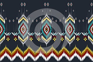 African Ikat paisley embroidery.geometric ethnic oriental seamless pattern traditional.