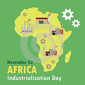 African Industrialization Day Vector Banner