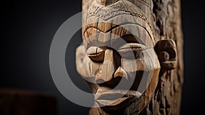 African-inspired Wooden Sculpture: Sigma 105mm F14 Dg Hsm Art Style