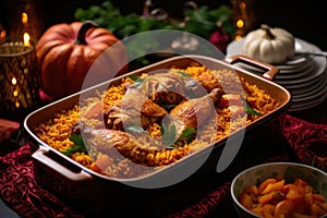 african jollof rice served for a multicultural thanksgiving