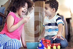 African Kids Play Togetherness Cheerful Concept