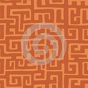 African kuba ethnic vector seamless pattern photo