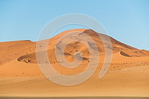 African landscape, beautiful red sand dunes and nature of Namib desert, Sossusvlei, Namibia, South Africa